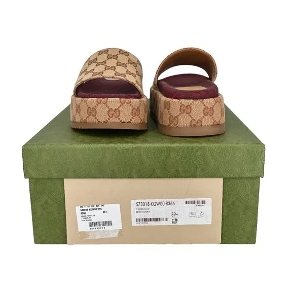 Gucci 573018 Women's GG Canvas Platform Slide Sandals - Picture 4 of 16